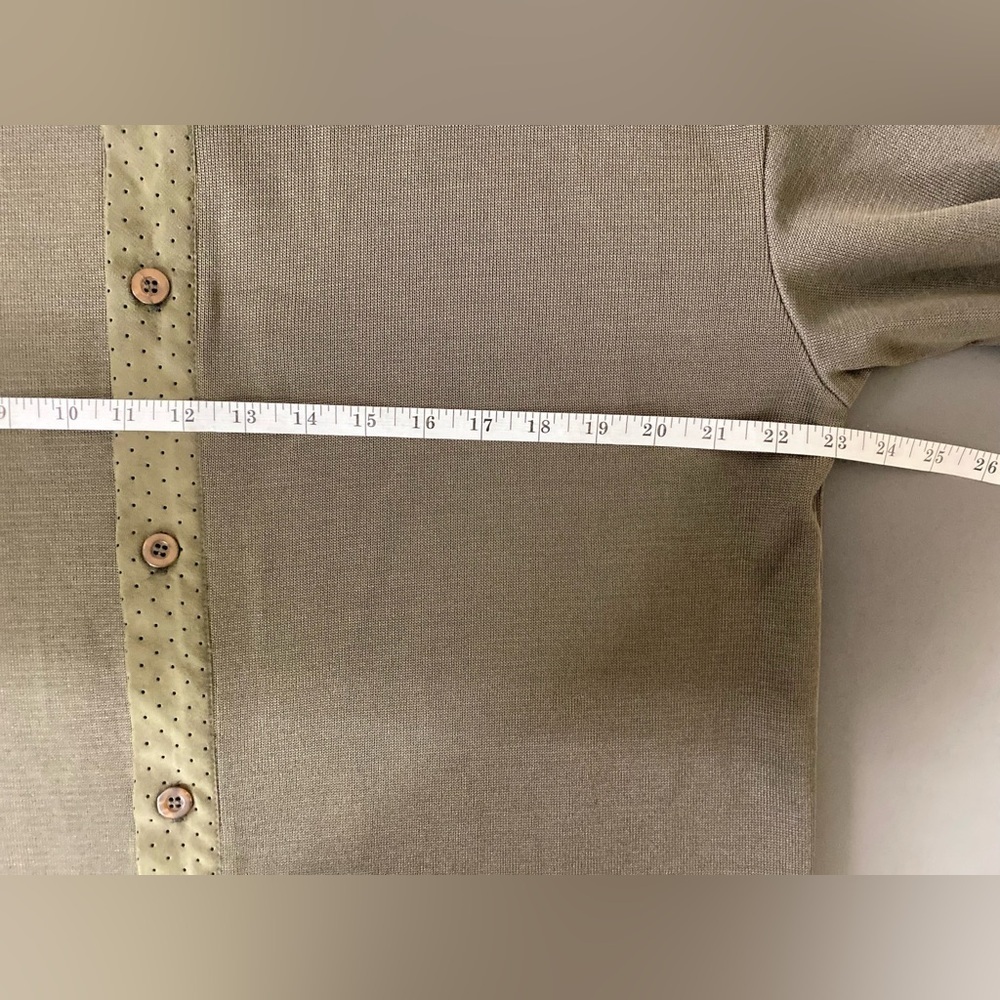 Vintage CREME DE SILK Olive Green Button Down Men's shirt size Large.excellent - Picture 7 of 13